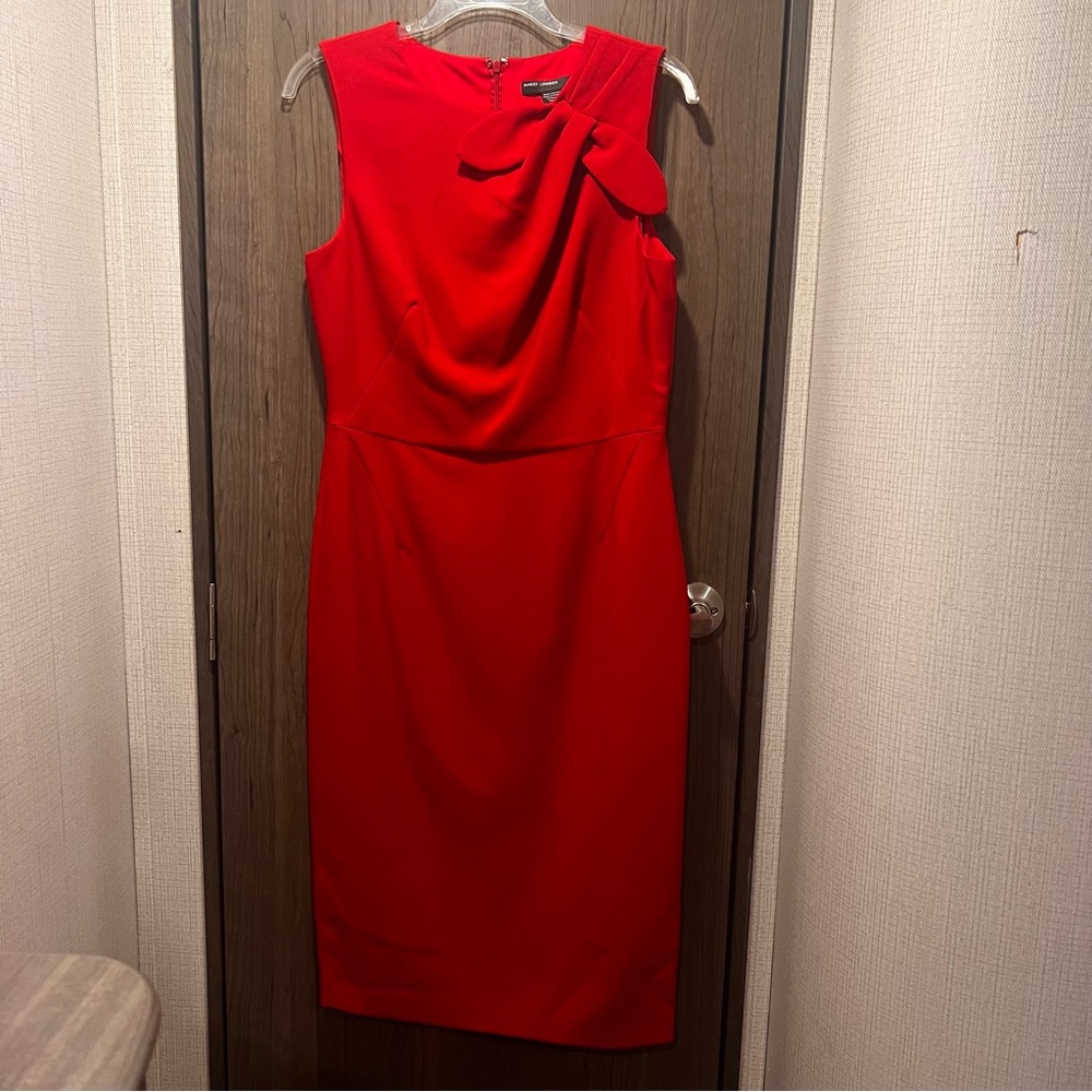 Maggy London Red Bow Detail Sheath Dress – Size 8